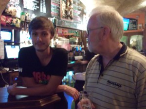 Mat and Geoff in the 'Houses of Parliament'