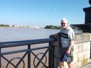 Old bride over River Gironde